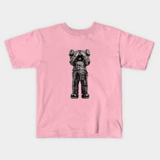 Black Fine Art Toy by Kaws Kids T-Shirt